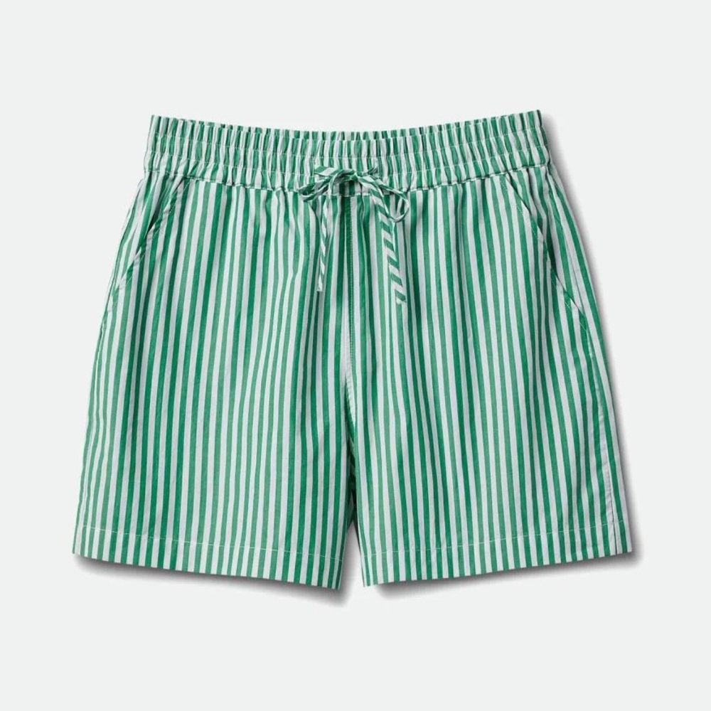 BRIXTON green & white stripe women’s Boxer Short Small - Picture 4 of 9